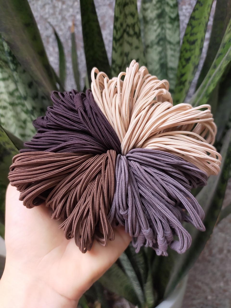 SỈ 100 Dây Cột Tóc 4 Sợi Đơn Giản Siêu Dễ Thương