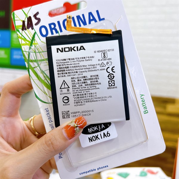 Pin nokia 6 - he316 / he317 dùng chung