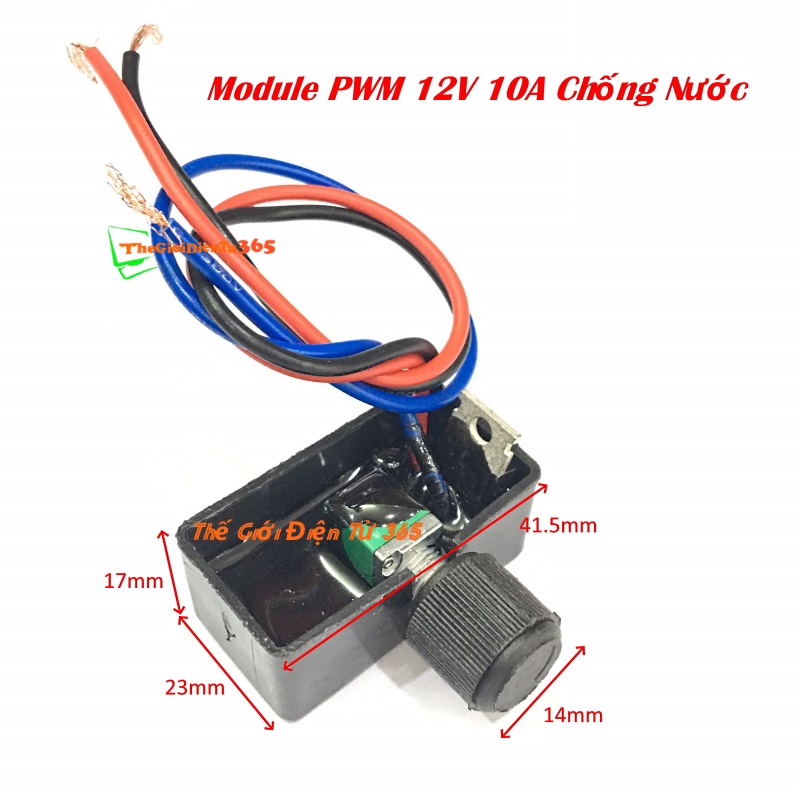 Module điều khiển tốc độ động cơ chống nước ngoài trời pwm 12v 10a