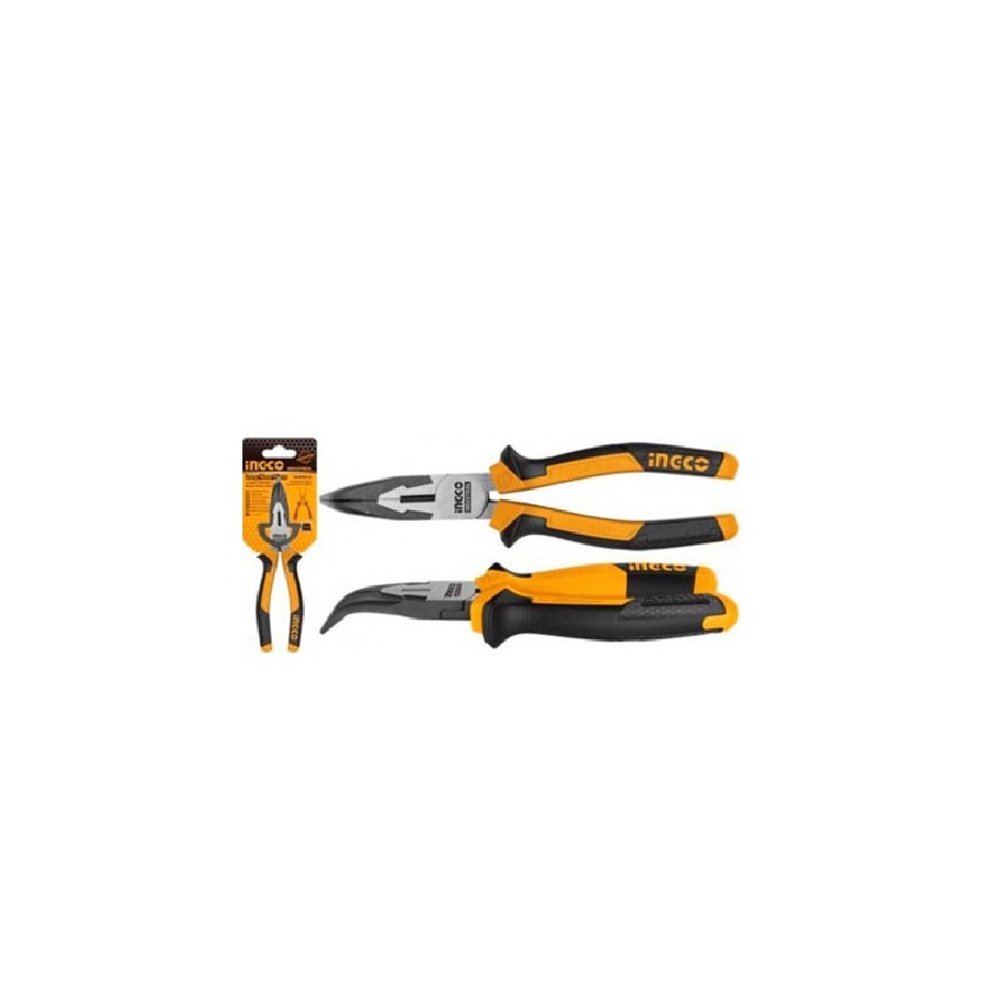 6"/160mm Kềm mũi nhọn mỏ cong Ingco HBNP28168