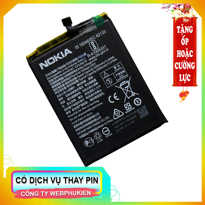 Pin dành cho Nokia 8.1, Nokia X7, Nokia 7.1 Plus HE363 3500mAh (Đen)