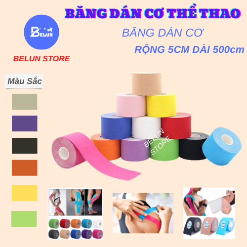 [5CM DÀI 500CM] Băng Dán Cơ Thể Thao, Băng Keo Dán Cơ Đa Năng