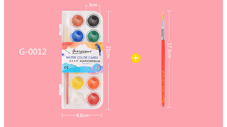 Màu Nước Giorgione Đen Bộ 12/24/36/48 Màu (Tặng kèm 1 cọ)