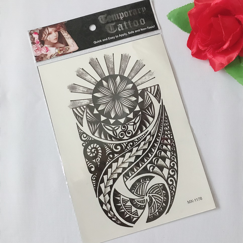 [HCM]COMBO 3 TẤM HÌNH XĂM DÁN MAORI 15X21CM (khách nhắn tin chọn mẫu hoặc shop phát ngẫu nhiên)