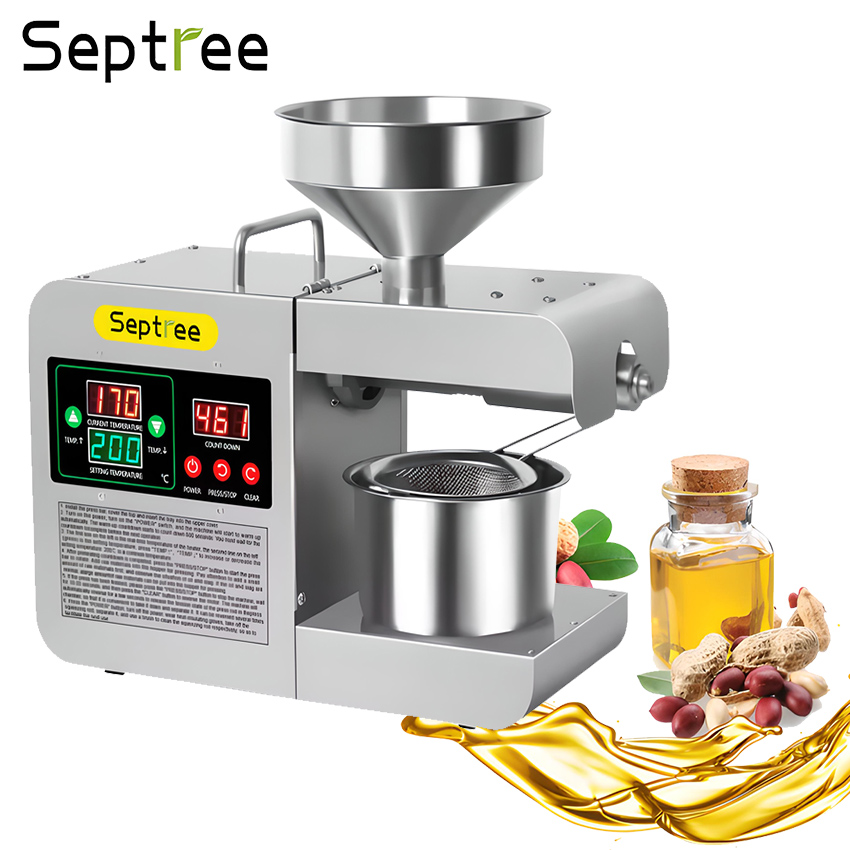 Máy Ép Dầu Thực Vật X8S Thương hiệu Septree Mỹ, Có Bảng Điều khiển Kỹ Thuật Số 820W, Ép 4-6 kg/giờ - BH 12 THÁNG