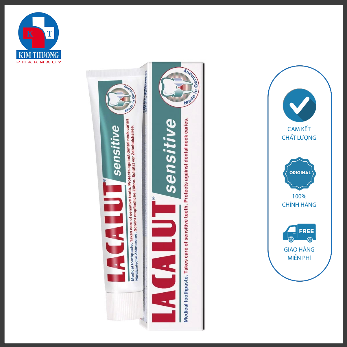 Kem đánh răng lacalut sensitive - chống ê buốt, bảo vệ răng lợi