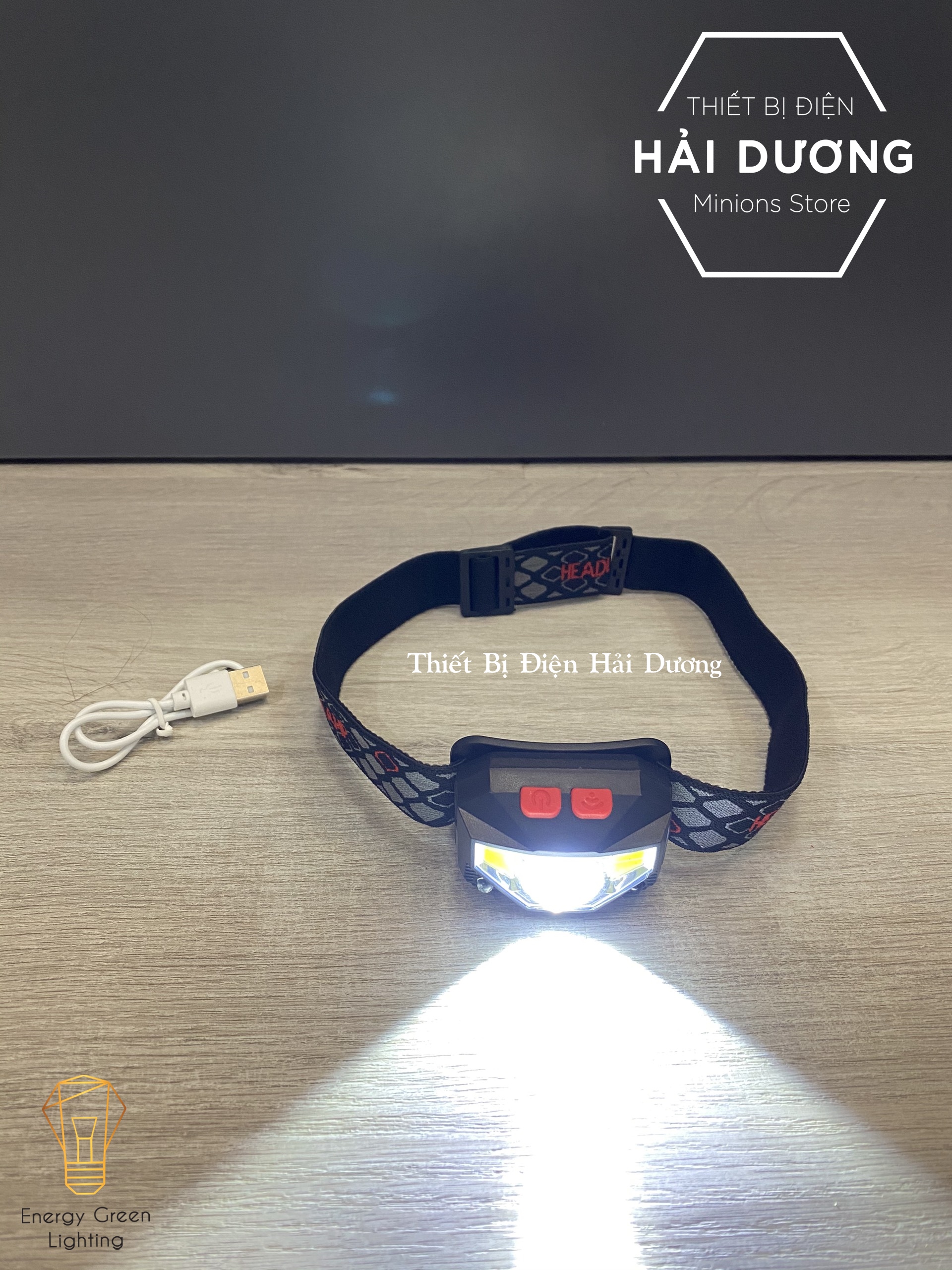 Đèn Pha Đội Đầu Cảm Ứng TG-T069 - LED Siêu Sáng - Energy Green Lighting - Có video thực tế