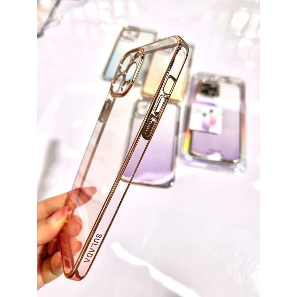 ️PHONE 13️ Ốp lưng dẻo Sulada đổi màu bảo vệ camera iPhone 13, 13 MINI , 13 Pro, 13 Pro max, viền màu