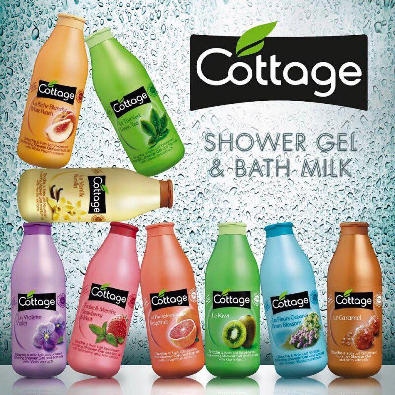Sữa tắm Cottage chính hãng của Pháp [Chai lớn 750ml-Đủ mùi]