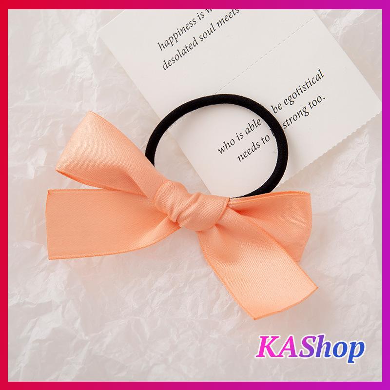 [HCM]Dây cột tóc satin nơ nhỏ dễ thương - Chun buộc tóc nơ - KAShop