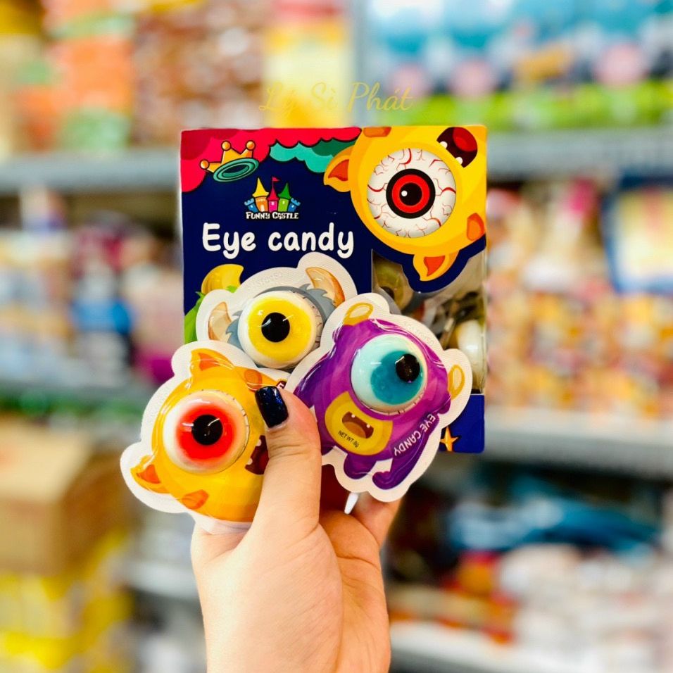 [Hộp 30 cái] Kẹo dẻo con mắt Eye Candy Funny Castle HongKong