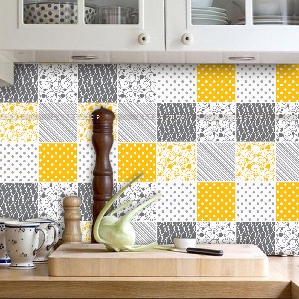 Decal gạch bông nguyên tấm Line mix