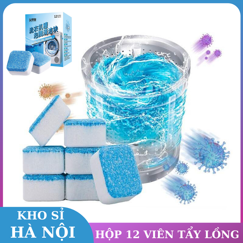 Tẩy lồng máy giặt hộp 12 viên