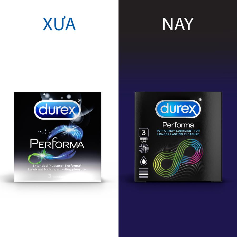 Bao Cao Su Durex Performa 3 cái/Hộp