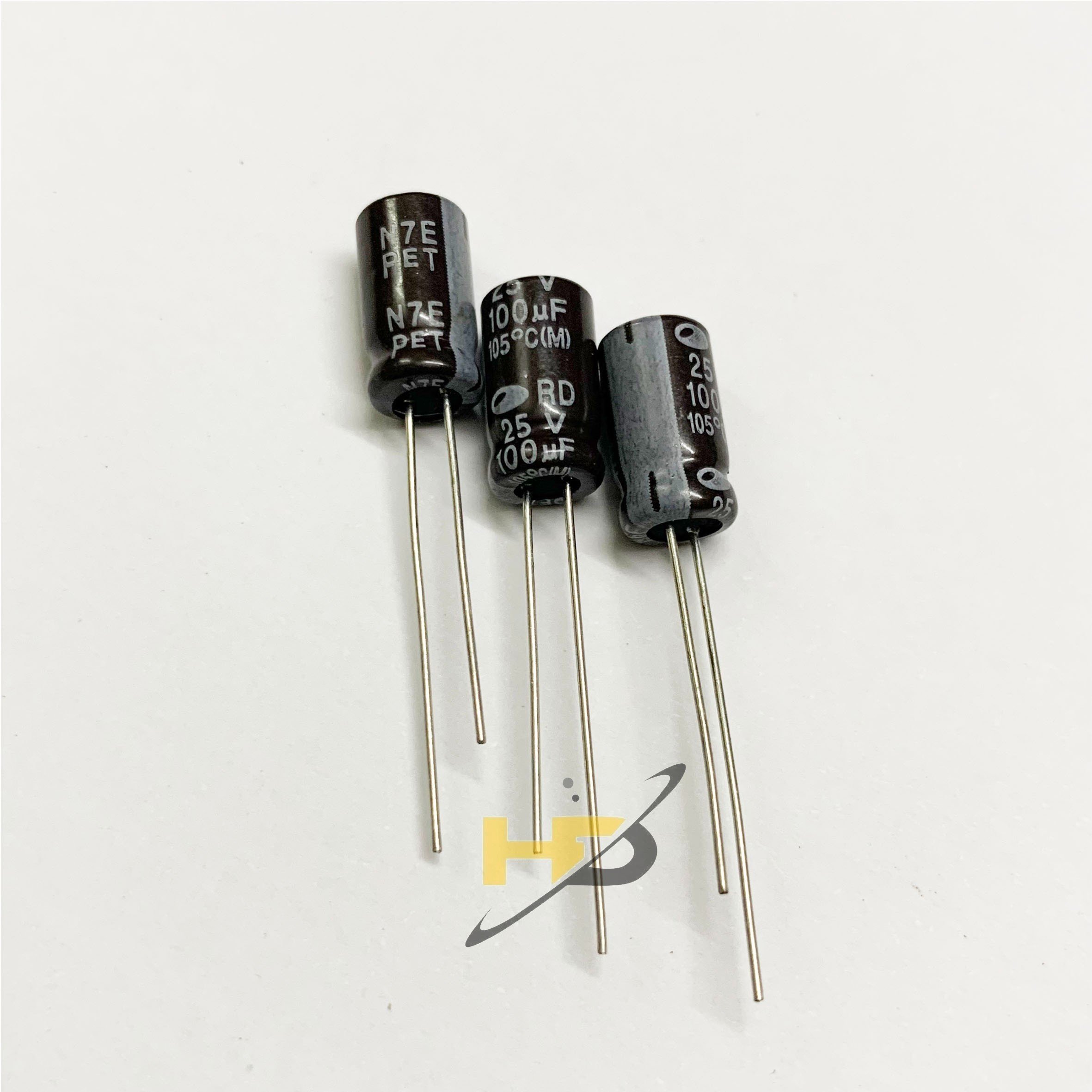 [Combo 30] Tụ Hóa 100uF 25V Phân Cực Chân Cắm (Samwha)