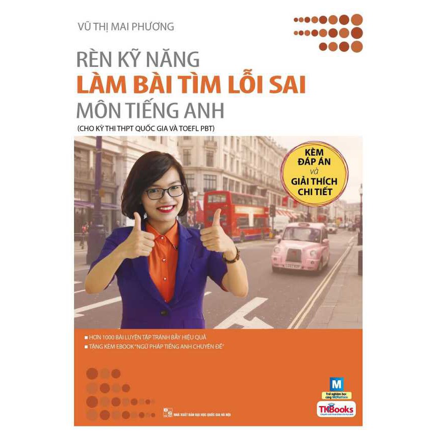 Sách - Rèn kỹ năng làm bài tìm lỗi sai môn tiếng anh + tặng kèm bút hoạt hình