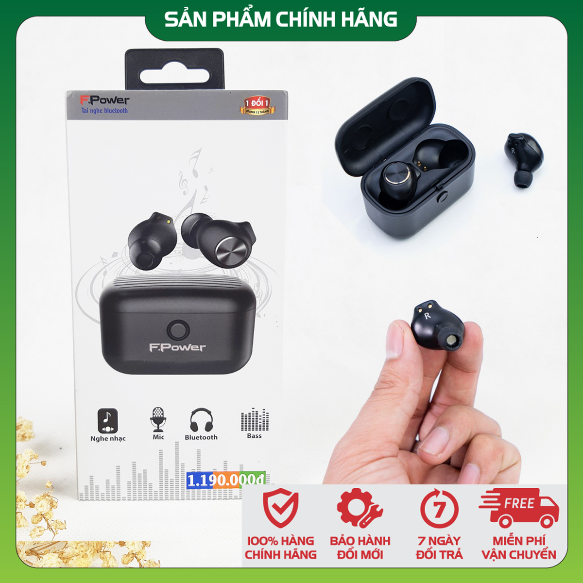 Tai nghe bluetooth nhét tai F.Power L-18