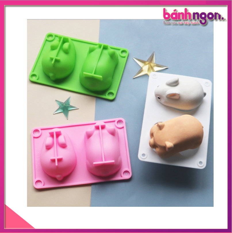 🍩🍩🍩 Khuôn silicon rau câu con thỏ và heo 🍩🍩🍩