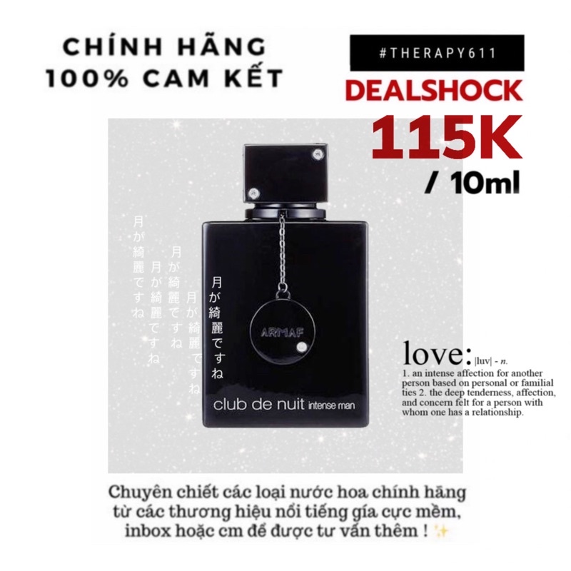 Nước hoa Club De Nuit Intense EDP (5ml/10ml/20ml)