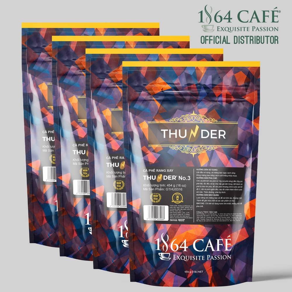 1,8 kg Cà Phê Bột Thunder No.3 Pha Phin Gu Việt - 1864 CAFÉ