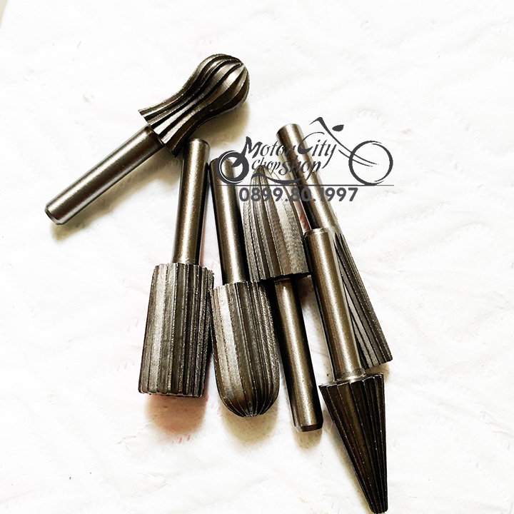 Bộ 6 đầu mài gỗ thép Carbon dùng Diy cao cấp