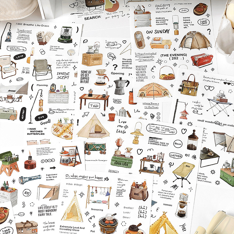 Set 2 tấm sticker Camping