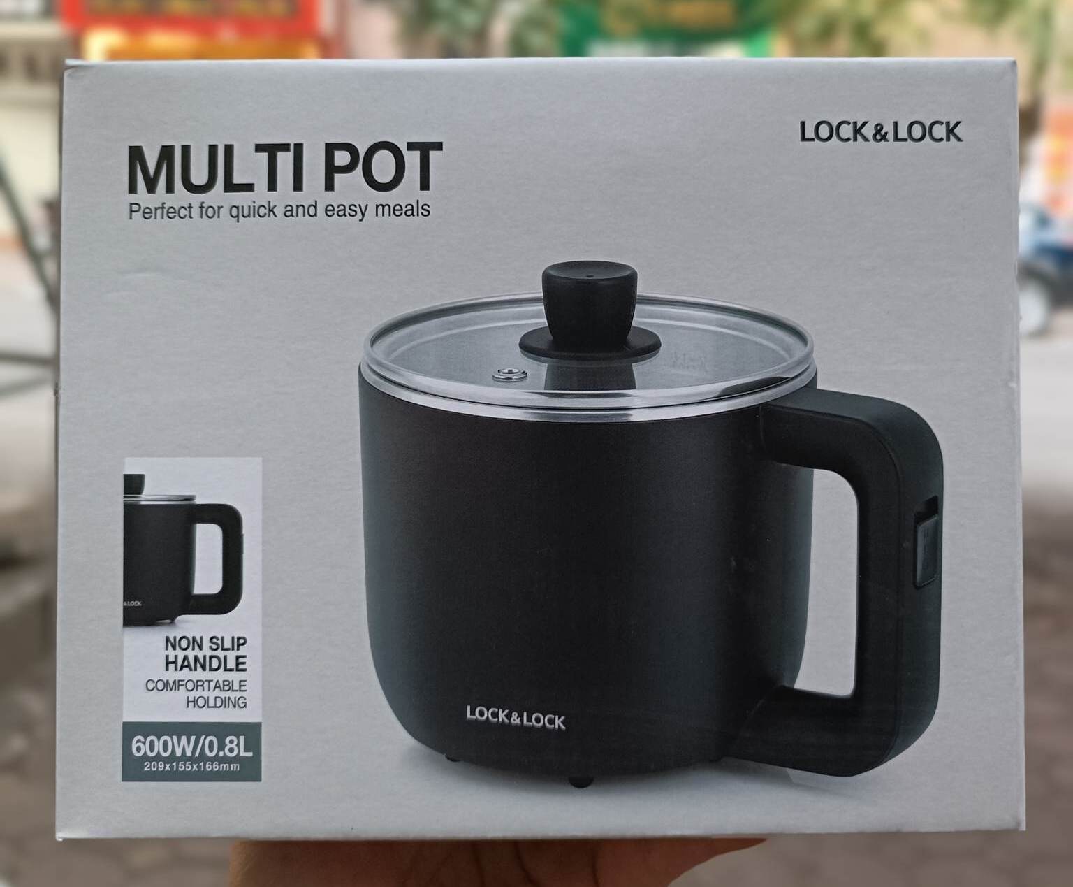 Mini Multi-Function Electric Pot Lock&Lock Ejp116Blk (0.8 Liter) Is Extremely Convenient - Genuine Product with 12-Month Warranty