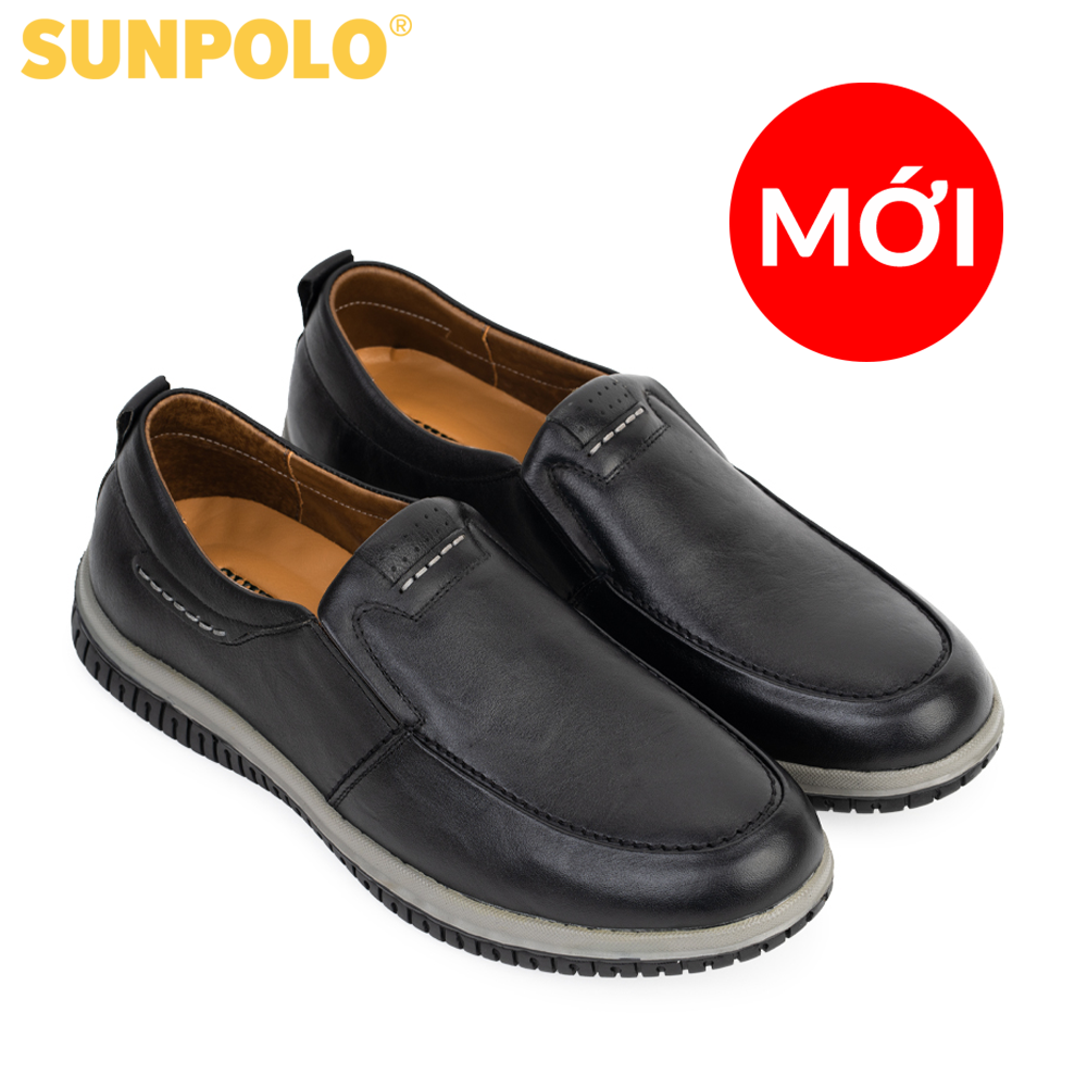 Giày mọi nam da bò sunpolo giày đi làm công sở đi chơi cs5068