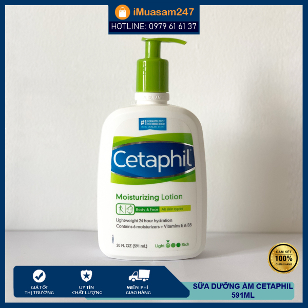 [HCM]Sữa dưỡng ẩm Cetaphil Moisturizing Lotion 591ml dành cho da mặt và toàn thân giúp da mịn màng trắng sáng