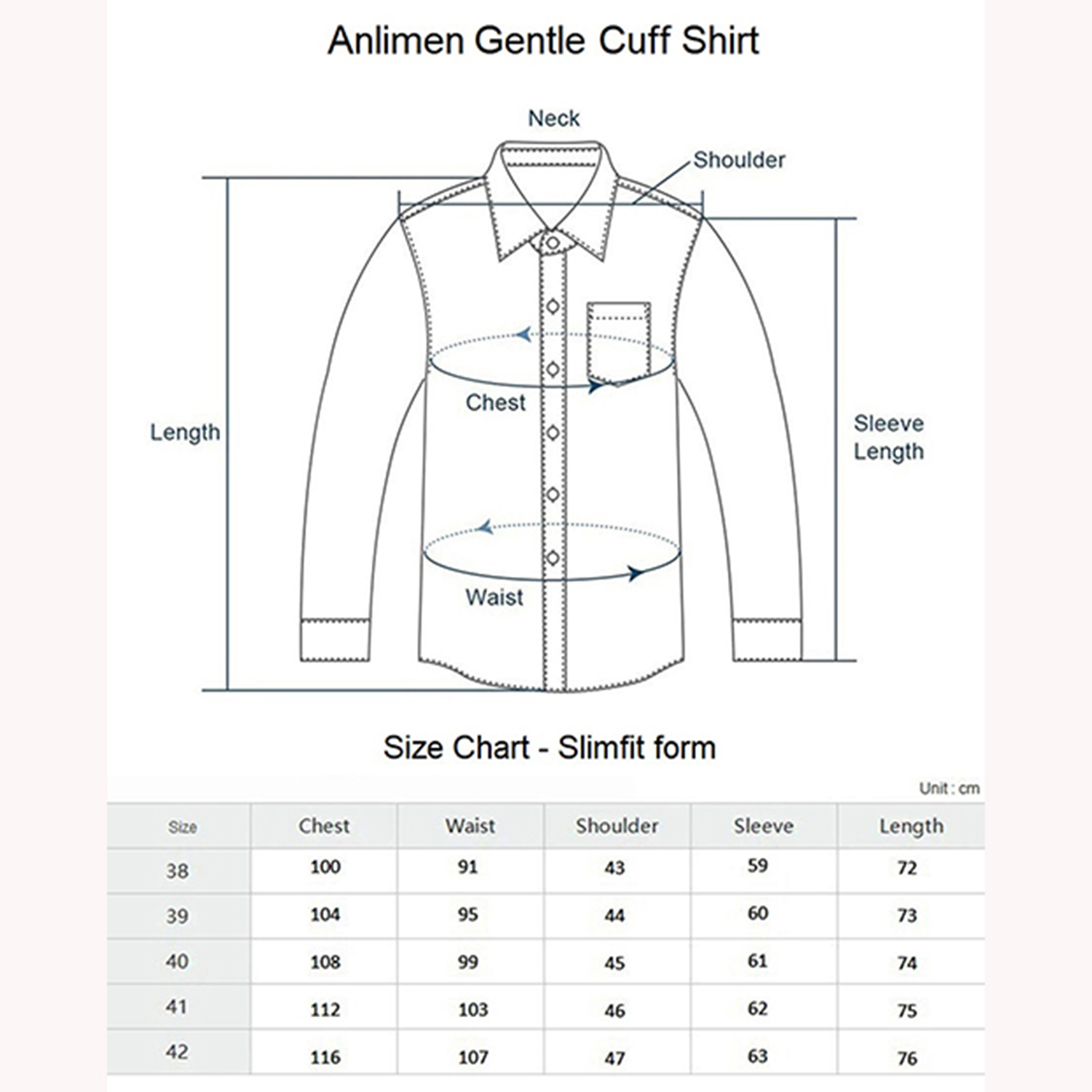 Áo sơ mi măng sét trắng Anlimen Cuff Shirt