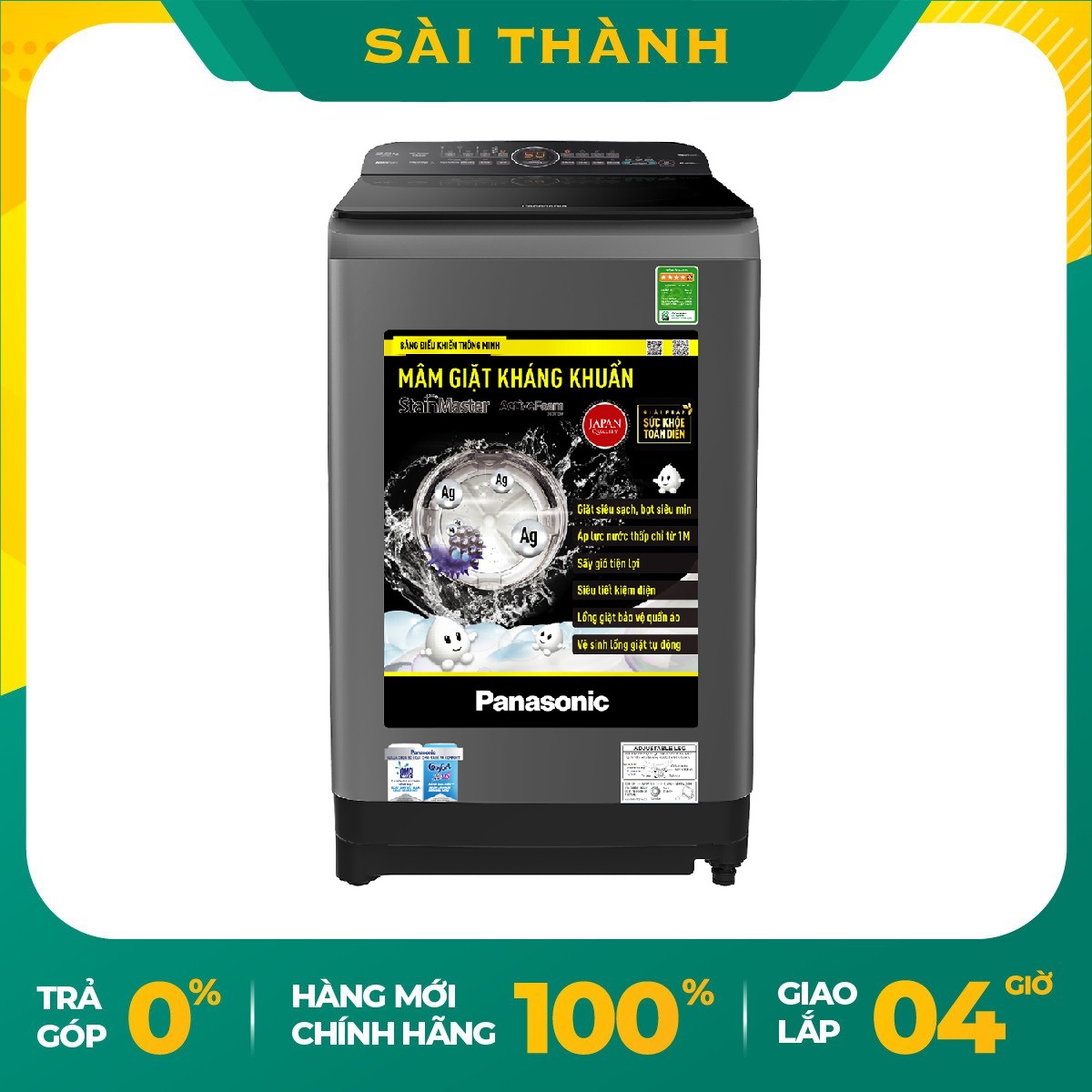 Máy giặt panasonic 8.5kg na-f85a9drv - bảo hành chính hãng