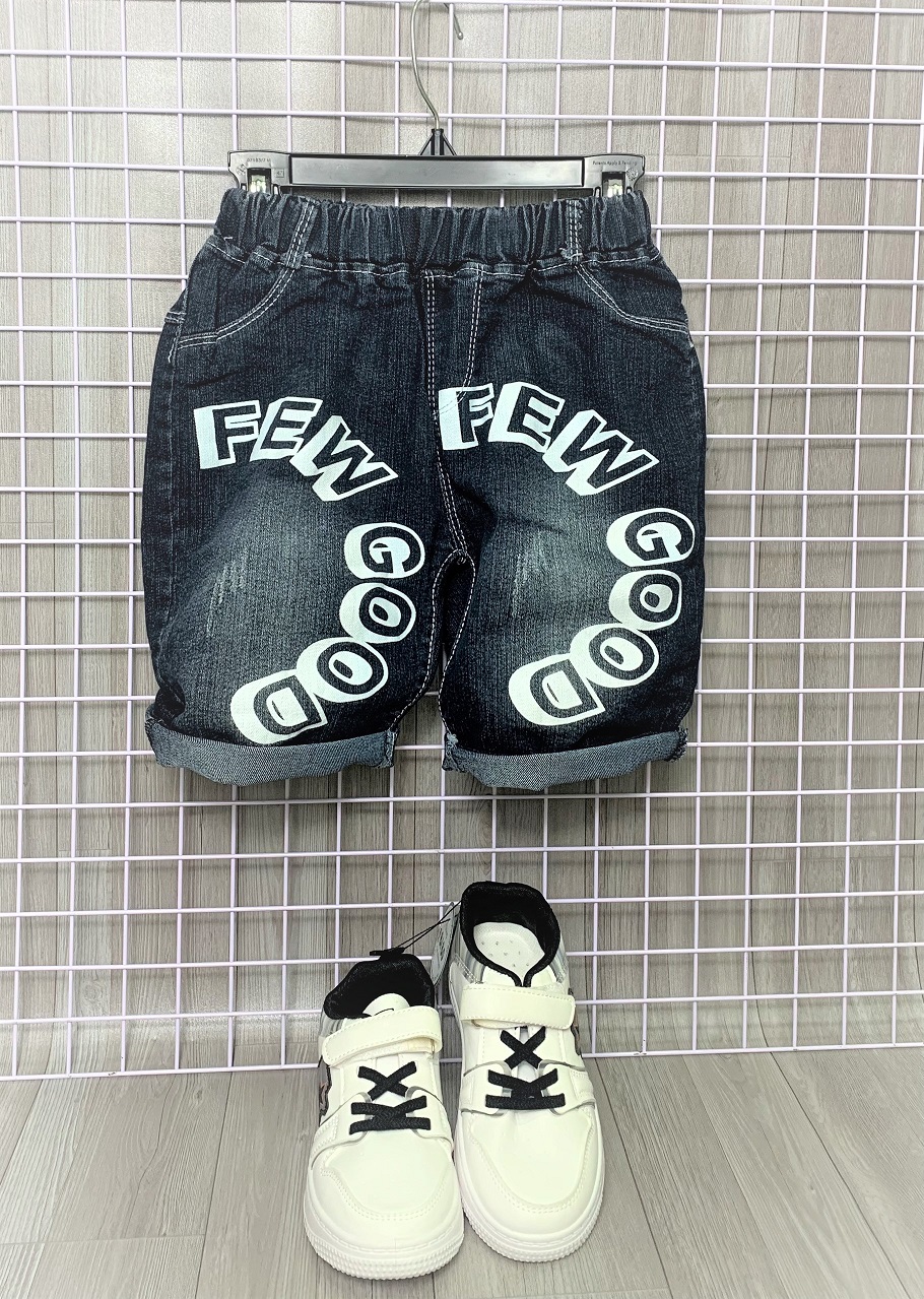 Quần Short lửng GEOFOOP chất jean co giãn cho bé trai