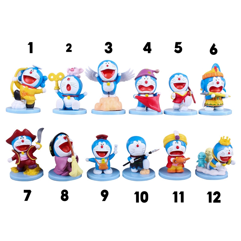 Set 12 mô hình Doraemon siêu dể thương-Mẫu 5