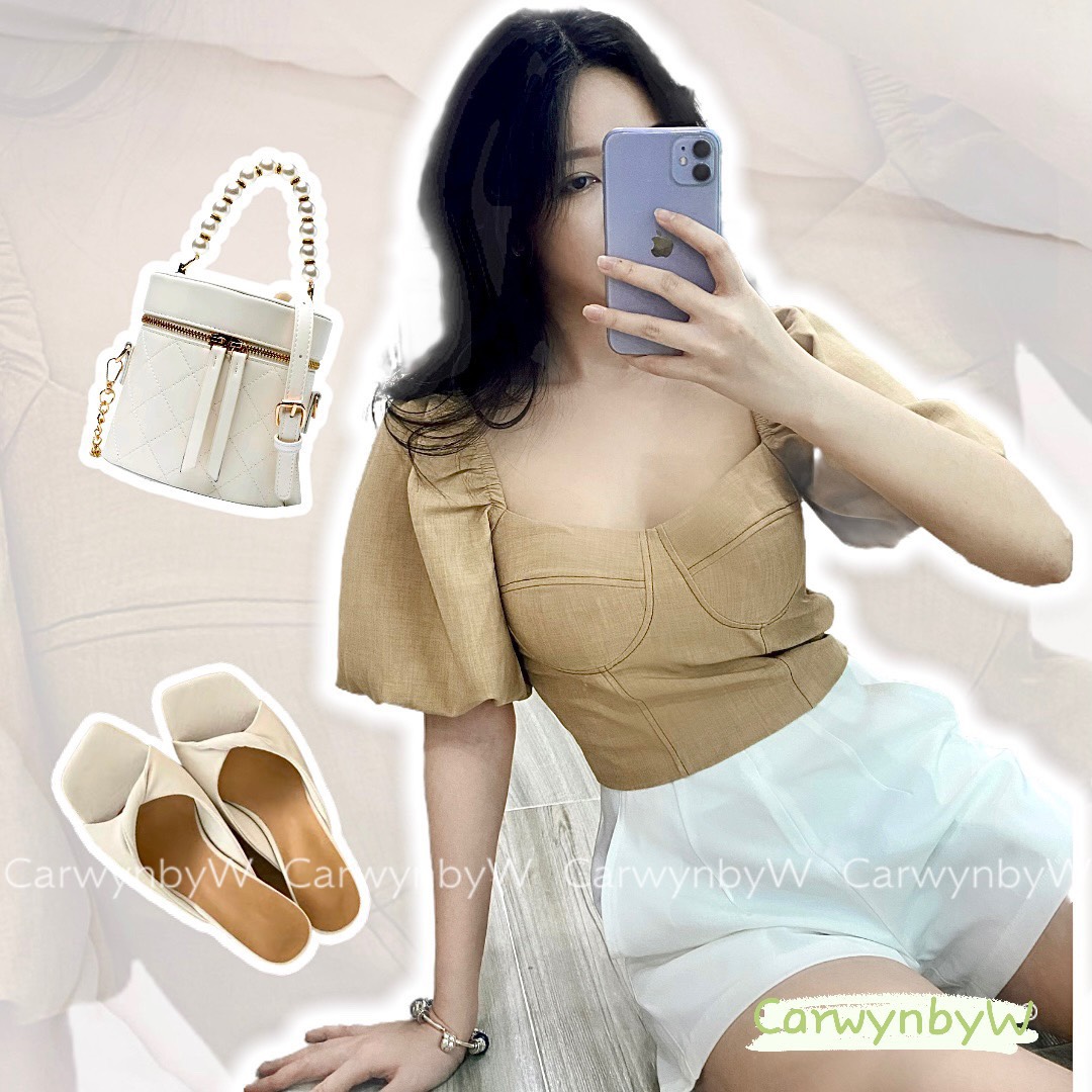 CarwynbyW - Áo Cúp Ngực Tay Phồng (Hebe Top)