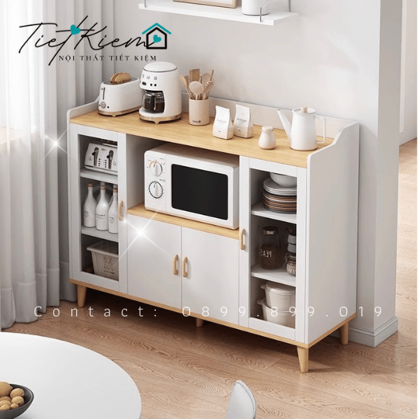Tủ bếp đẹp để lò vi sóng TVS99099