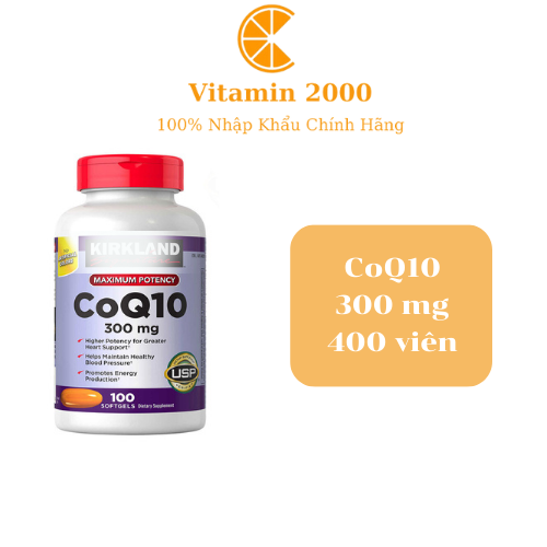 Kir.land hỗ trợ T.i.m M.ạ.ch CoQ10 300mg 100 Viên - Vitamin 2000