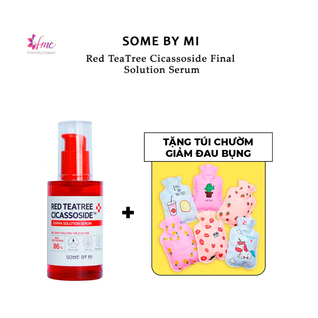 [MUA 1 TẶNG 1] Tinh Chất Giảm Mụn Cho Da Siêu Nhạy Cảm Some By Mi Red Tea Tree Cicassoside Final Solution Serum 50ml +Tặng 1 túi chườm giảm đau bụng