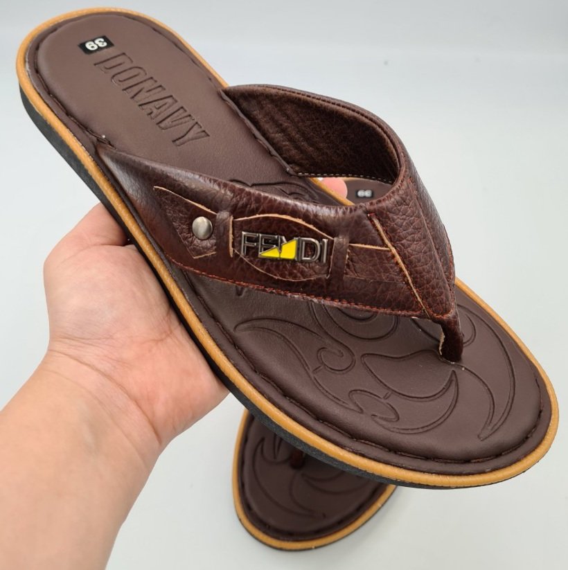 [HCM]DÉP XỎ NGÓN NAM THỜI TRANG DA BÒ THẬT 100%