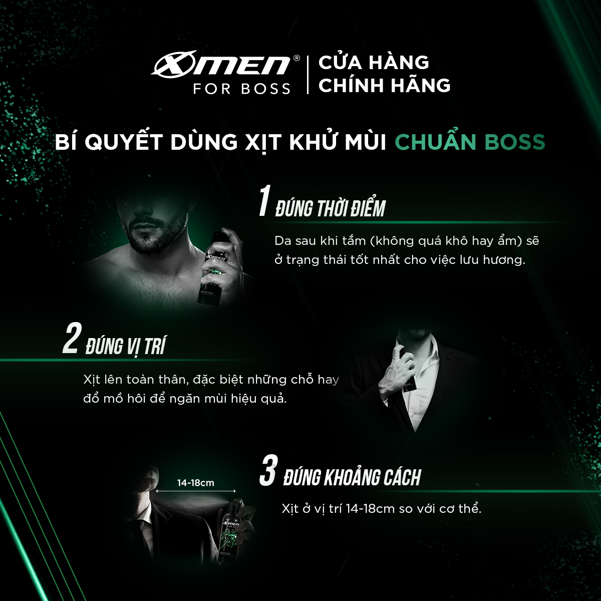 [Tặng 2 quà đơn 249k] Combo 2 Xịt khử mùi X-Men for Boss Motion 150ml