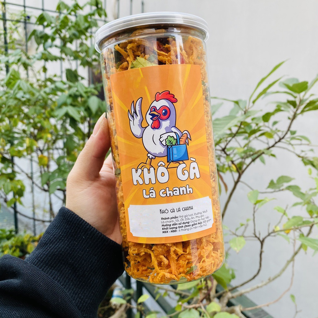 Khô gà xé lá chanh 300gram - cay cay ngon ngon