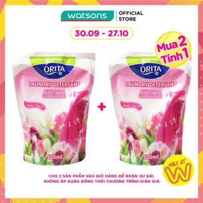 [MUA 2 TÍNH 1] Nước Giặt Orita Laundry Detergent Sweet Floral Hương Hoa Ngọt Ngào 550ml