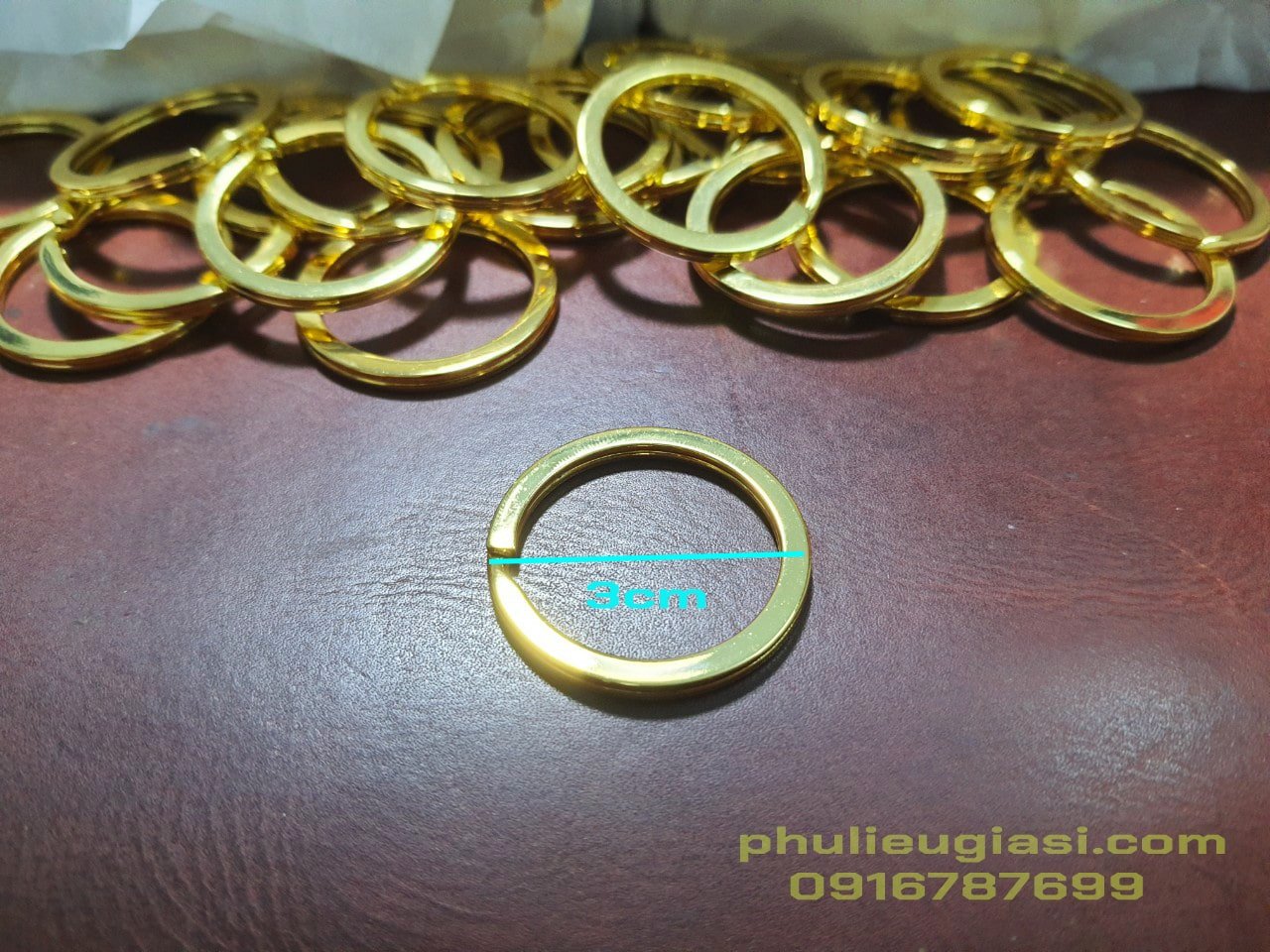 KHOEN MÓC KHÓA MÀU VÀNG CAO CẤP 3CM (COMBO 20)