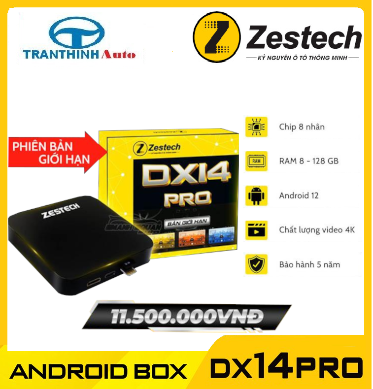 [HÀNG CHÍNH HÃNG]Android Box DX14Pro.Hệ điều hành Android 12,RAM 8GB,ROM 128GB Hỗ Trợ Apple Carplay/Android Auto,dành cho ô tô thế hệ mới.Đầy đủ các tính năng màn hình android ô tô.xem phim,nghe nhạc,xem bản đồ VIETMAP S1....
