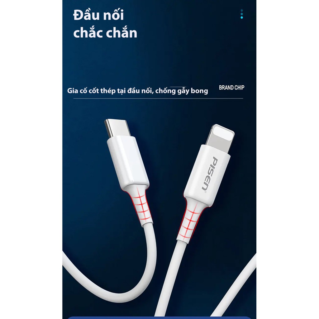 Cáp Sạc Nhanh Iphone Quick Lightning & Type C 3A (Type C to lighting) dài 1M