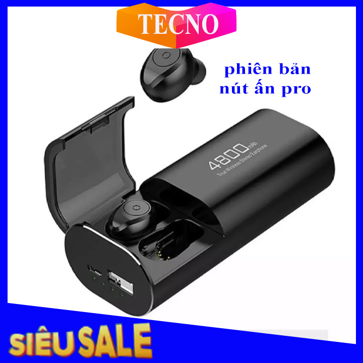 Tai Nghe Bluetooth, Tai Nghe Không Dây, Tai Nghe Tws F9 S 11, Tai Nghe Bluetooth 5.0 Kén Sạc 4800 Mah Kiêm Sạc Dự Phòng, Tai Nghe Chống Nước Ipx7, Âm Thanh HD, tương thích với mọi điện thoại