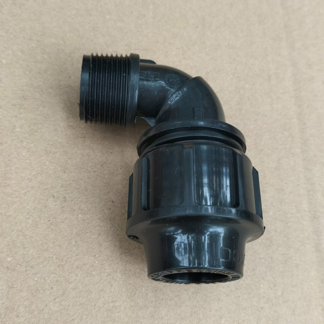 2 cái; Góc ren ngoài ống nước sạch HPDE phi 20