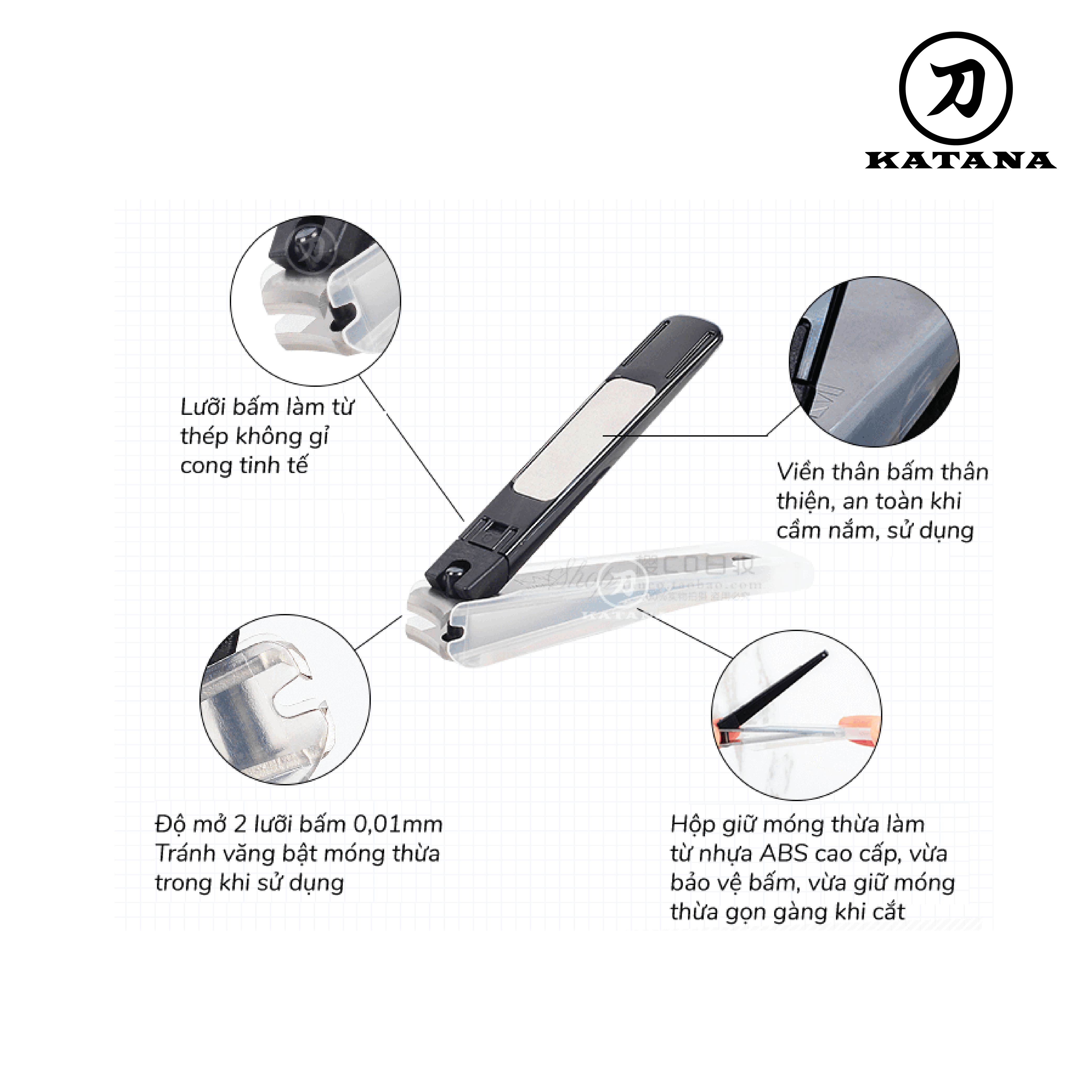 Bấm móng tay cao cấp Nhật KAI-Type001 KE0120 (màu đen)