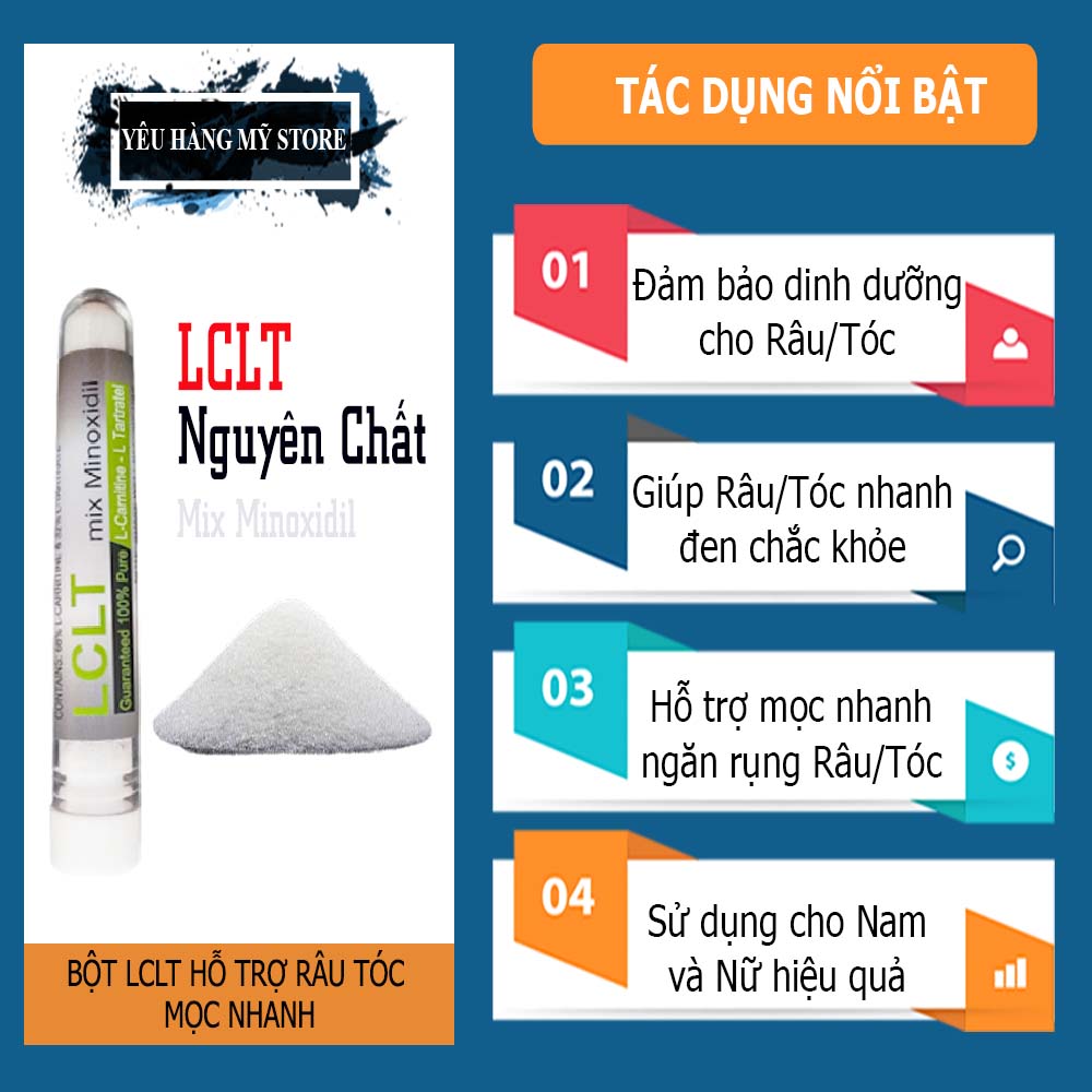 [HCM]Bột Lclt hỗ trợ mọc râu tóc nhanh