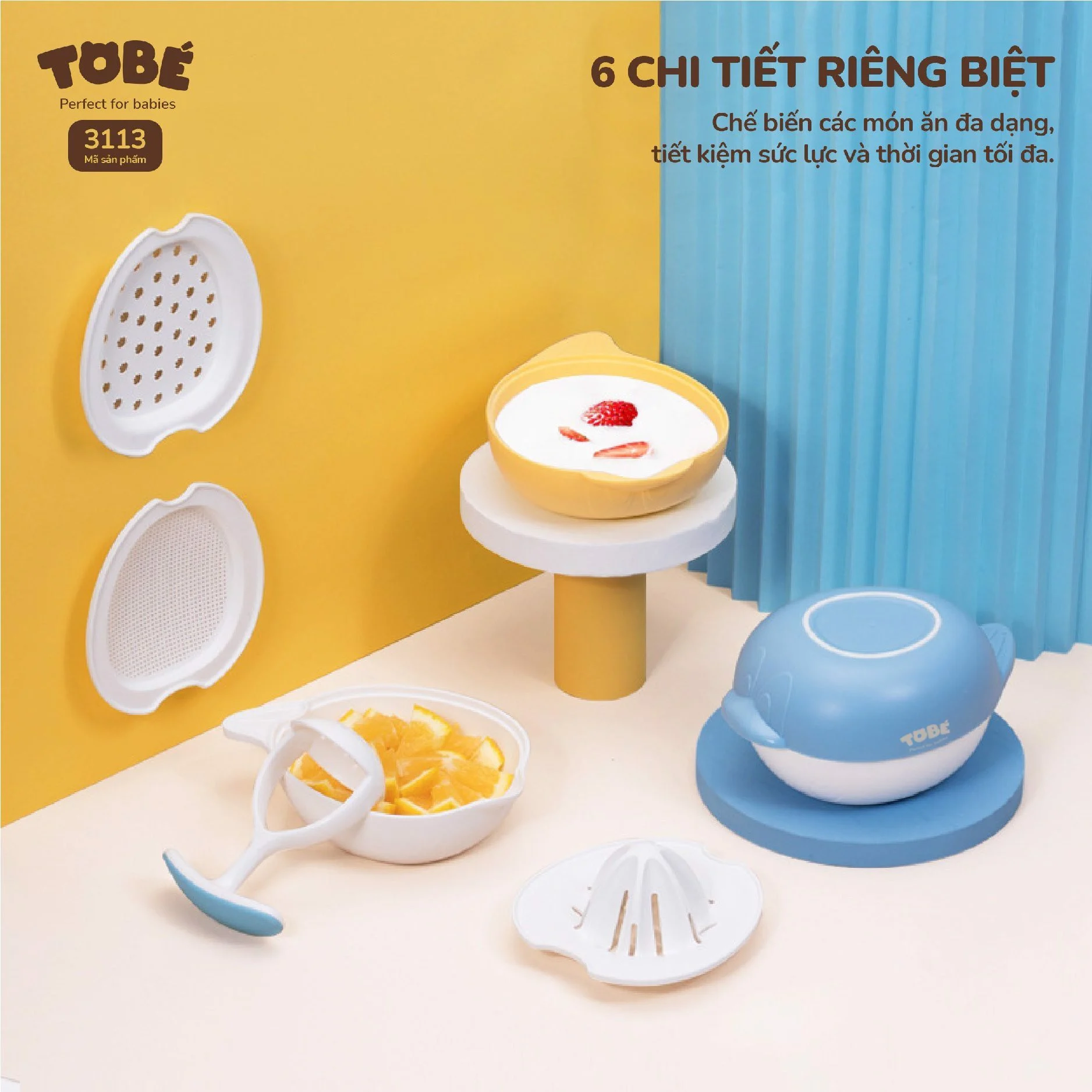BỘ DỤNG CỤ CHẾ BIẾN ĂN DẶM TOBÉ
