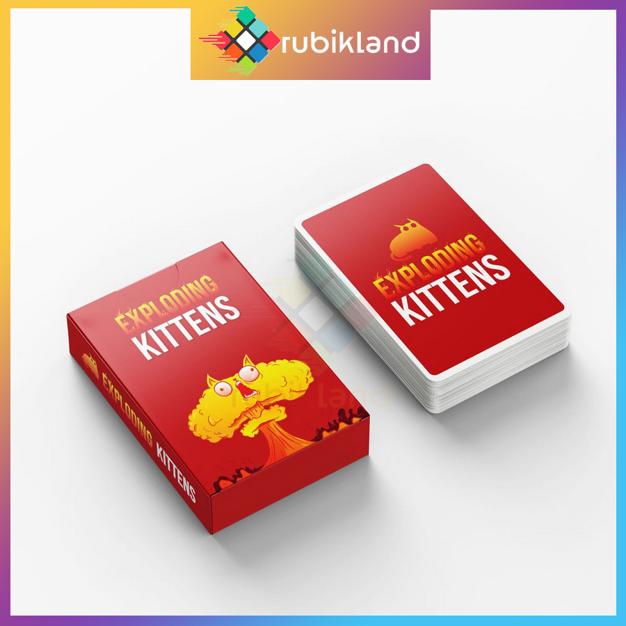 [Tiện Lợi] Bài Mèo Nổ Việt Hóa Exploding Kittens Board Game 56 Lá Chất Giấy Dày Chống Nước